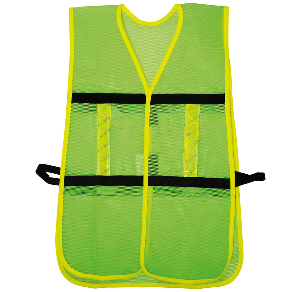 Chaleco de seguridad de malla de poliéster con ajuste de doble gancho verde unitalla Surtek 137492