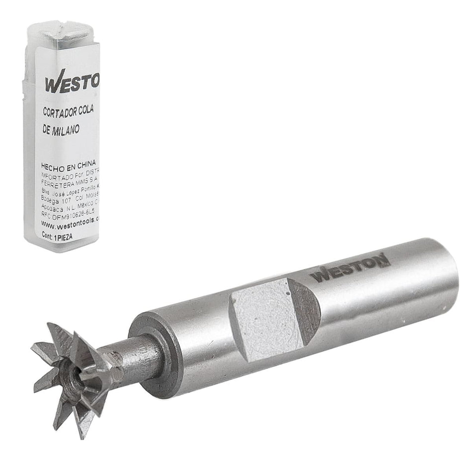 CORTADOR COLA DE MILANO 3/8" 45 GRADOS,