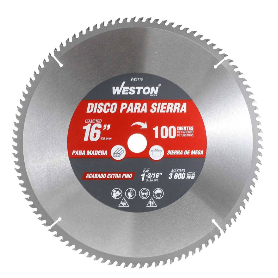 DISCO PARA SIERRA CIRCULAR P/MADERA 16 X