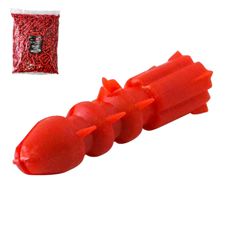 TAQUETE PLASTICO ROJO 1/4" X 25 MM (Prec