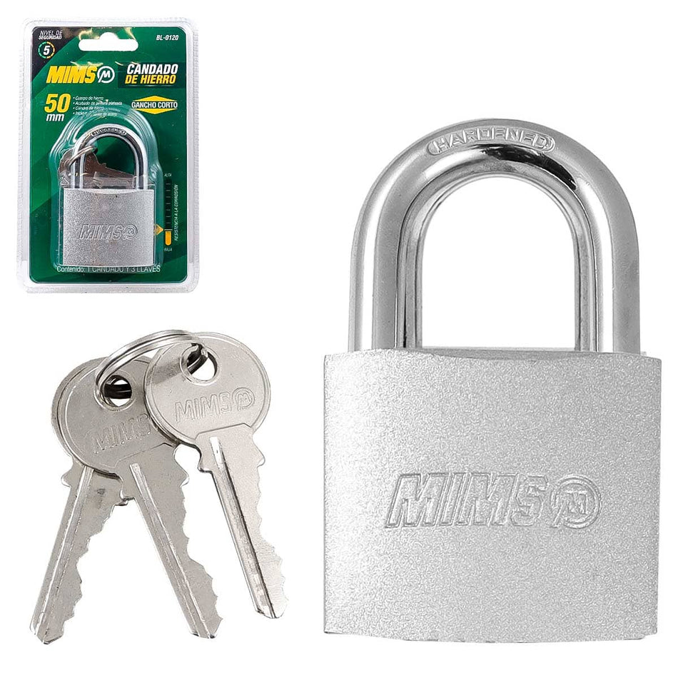 CANDADO DE HIERRO 50MM C/3 LLAVES (CAJA