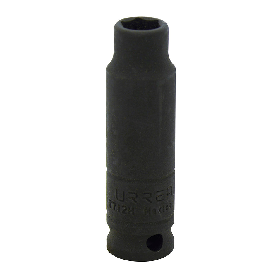 Dado de impacto largo cuadro de 3/8", 6 puntas, en pulgadas, 3/8" Urrea 7712H