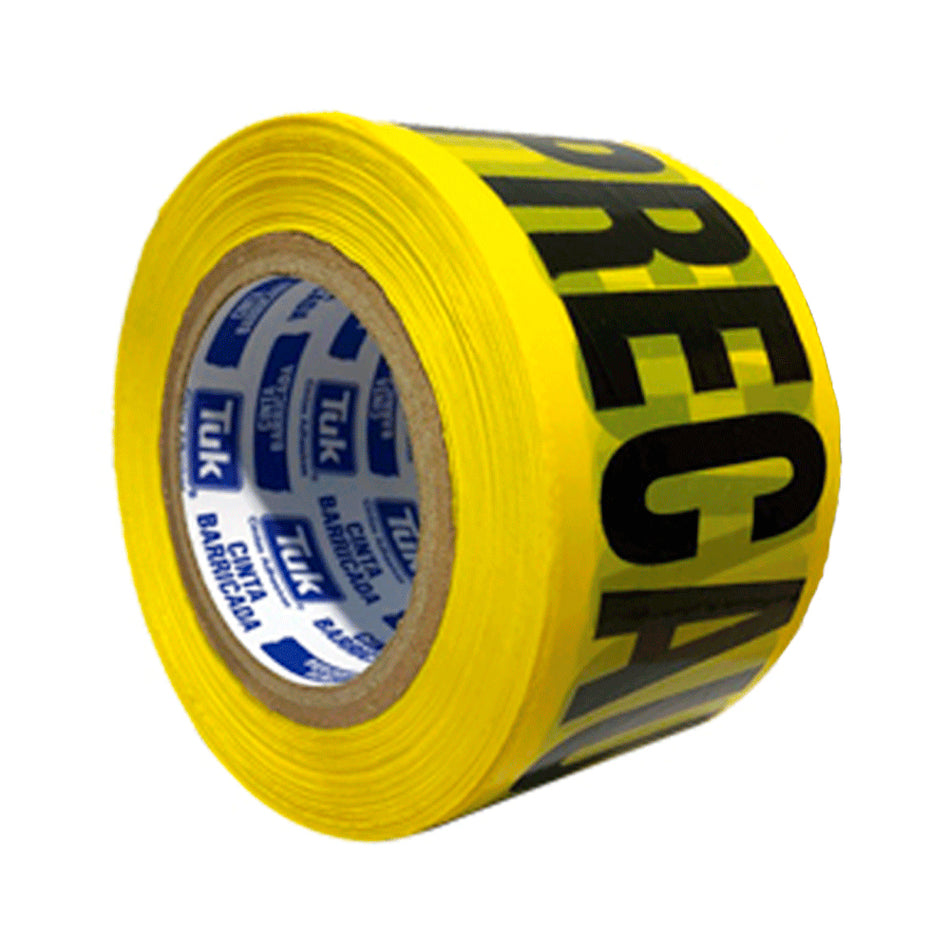 CINTA BARRICADA "PELIGRO" AMARILLA 75mm TUK 352000