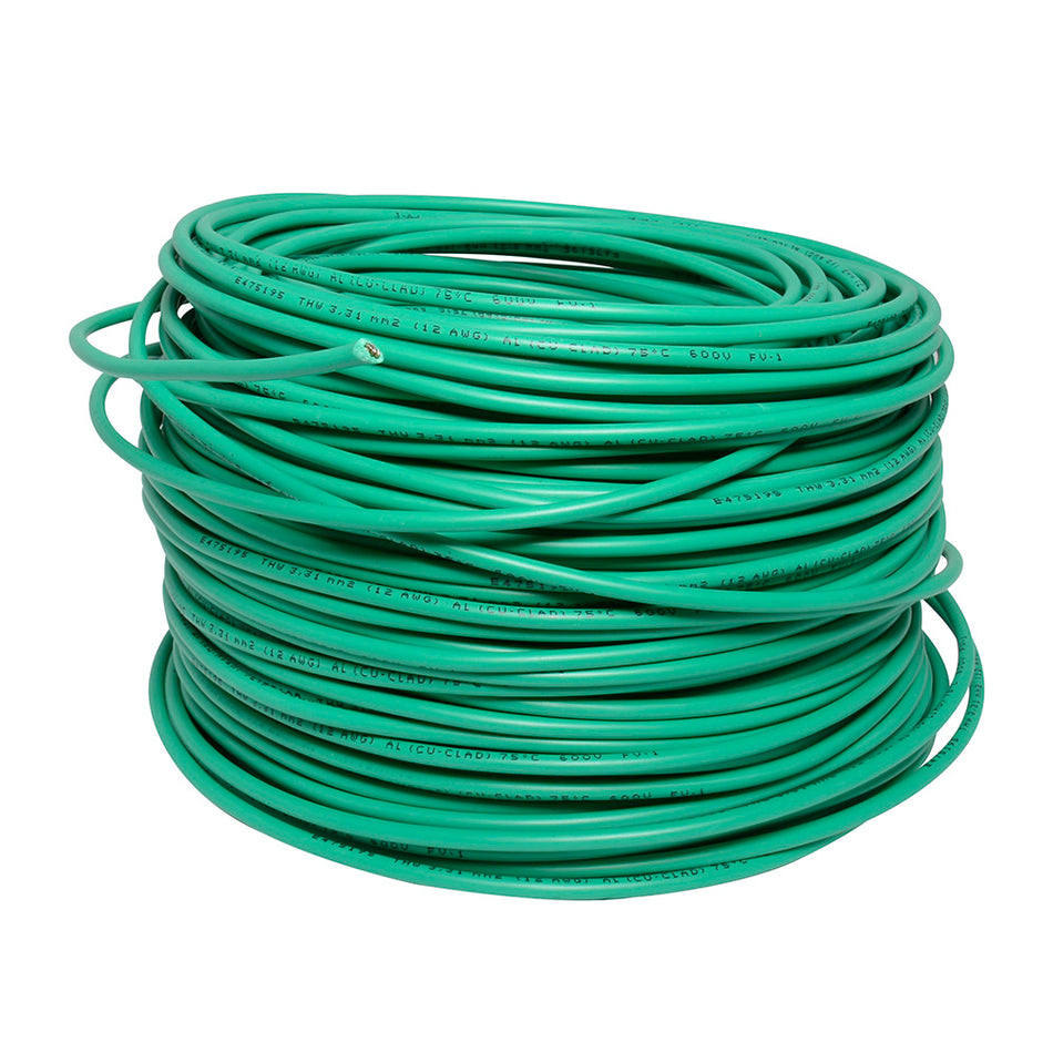 Cable eléctrico THW calibre 8, 100 m color verde Surtek 136943
