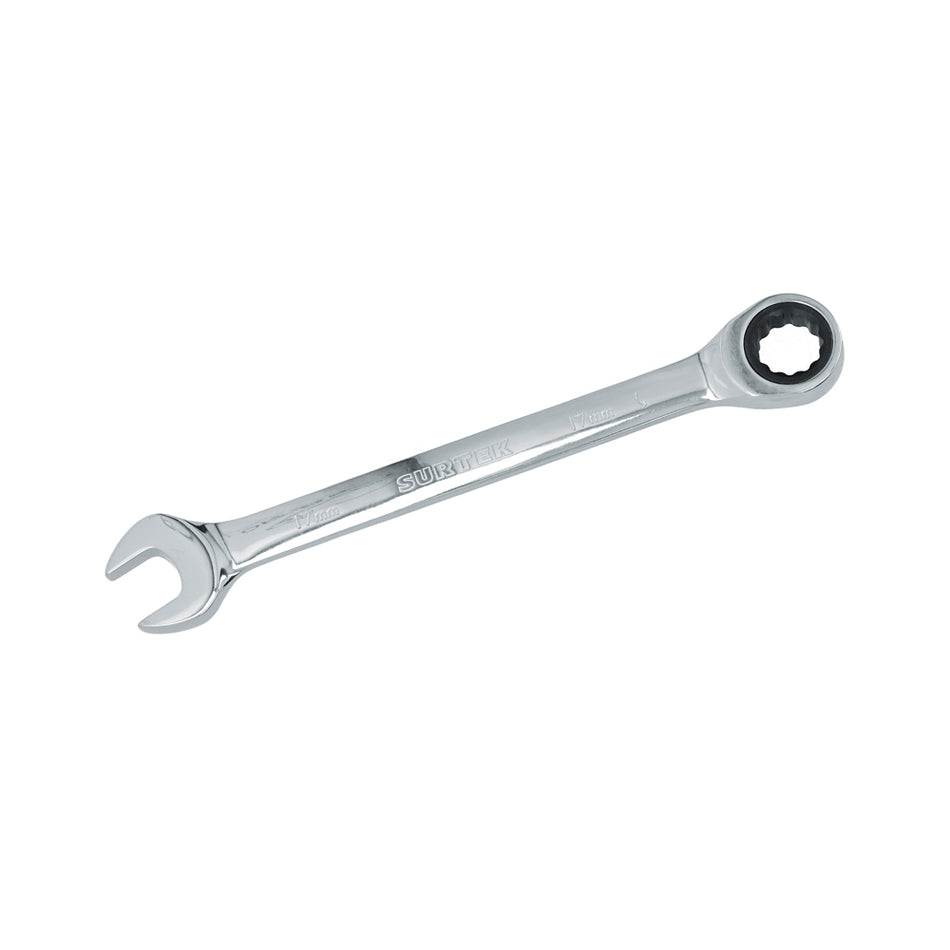 Llave combinada pulido espejo de matraca métrica, 12 puntas, 17mm Surtek 100587