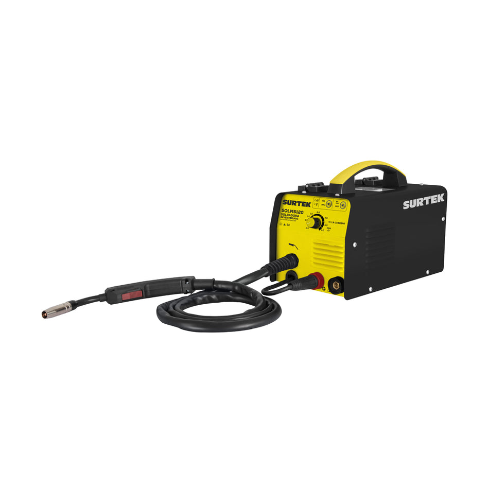 Soldadora inverter para uso con microalambre de 1 fase 110 V Surtek SOLM5120