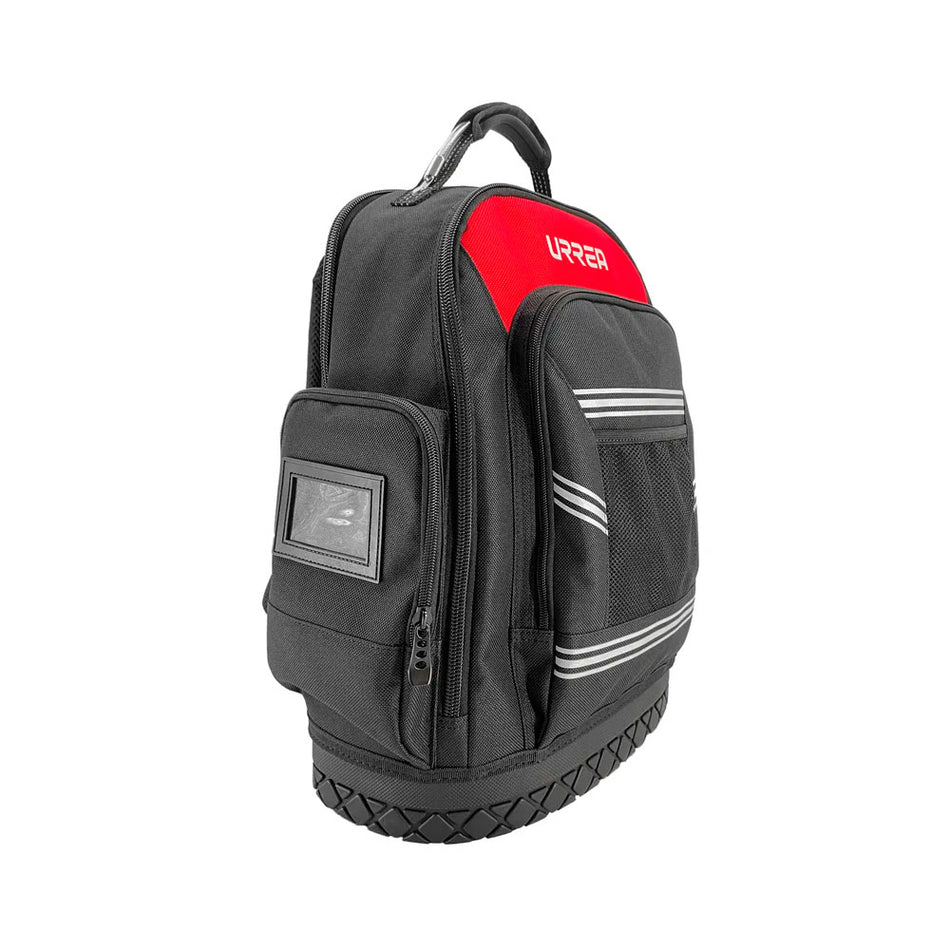 Mochila portaherramientas de poliéster extraíble 17"x13"x10", c/asa alambre y portalaptop Urrea MPEP