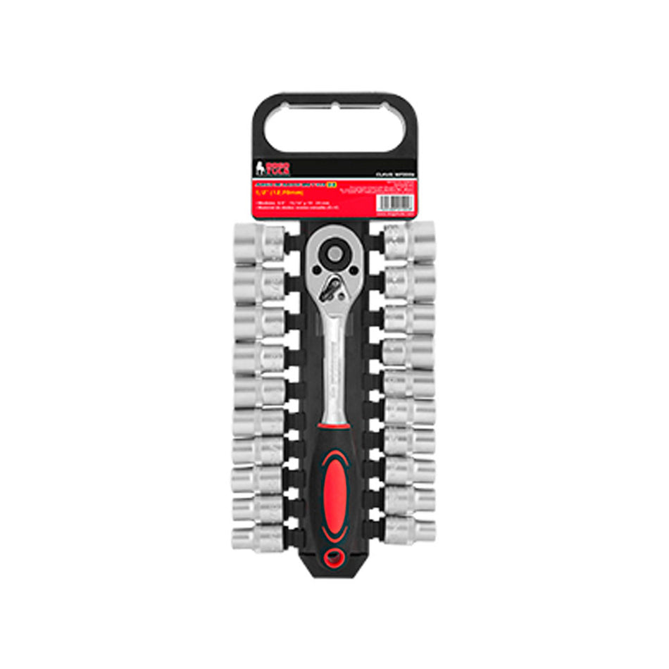 JUEGO DADOS D3 1/2" MM-STD MATRACA 21PZ DOGOTULS MP2006