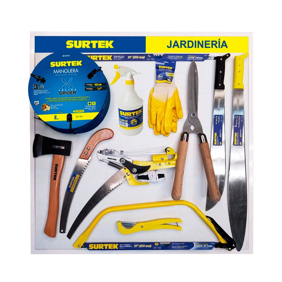 Tabla exhibidora de herramienta para jardinería 80 x 80 cm Surtek TJAR2