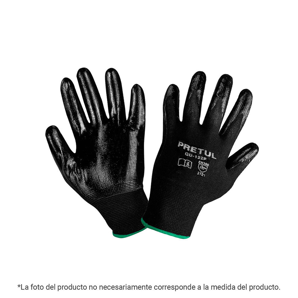 Guantes de nylon recubiertos de nitrilo,