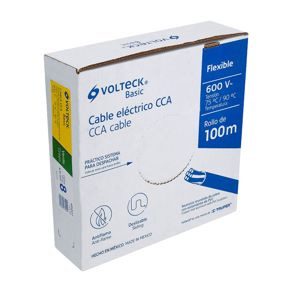 Rollo de 100 metros de cable THW CCA 8 A