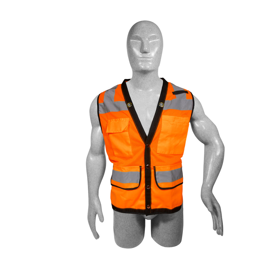 Chaleco de seguridad tipo supervisor cerrado de alta visibilidad amarillo unitalla Surtek 137549