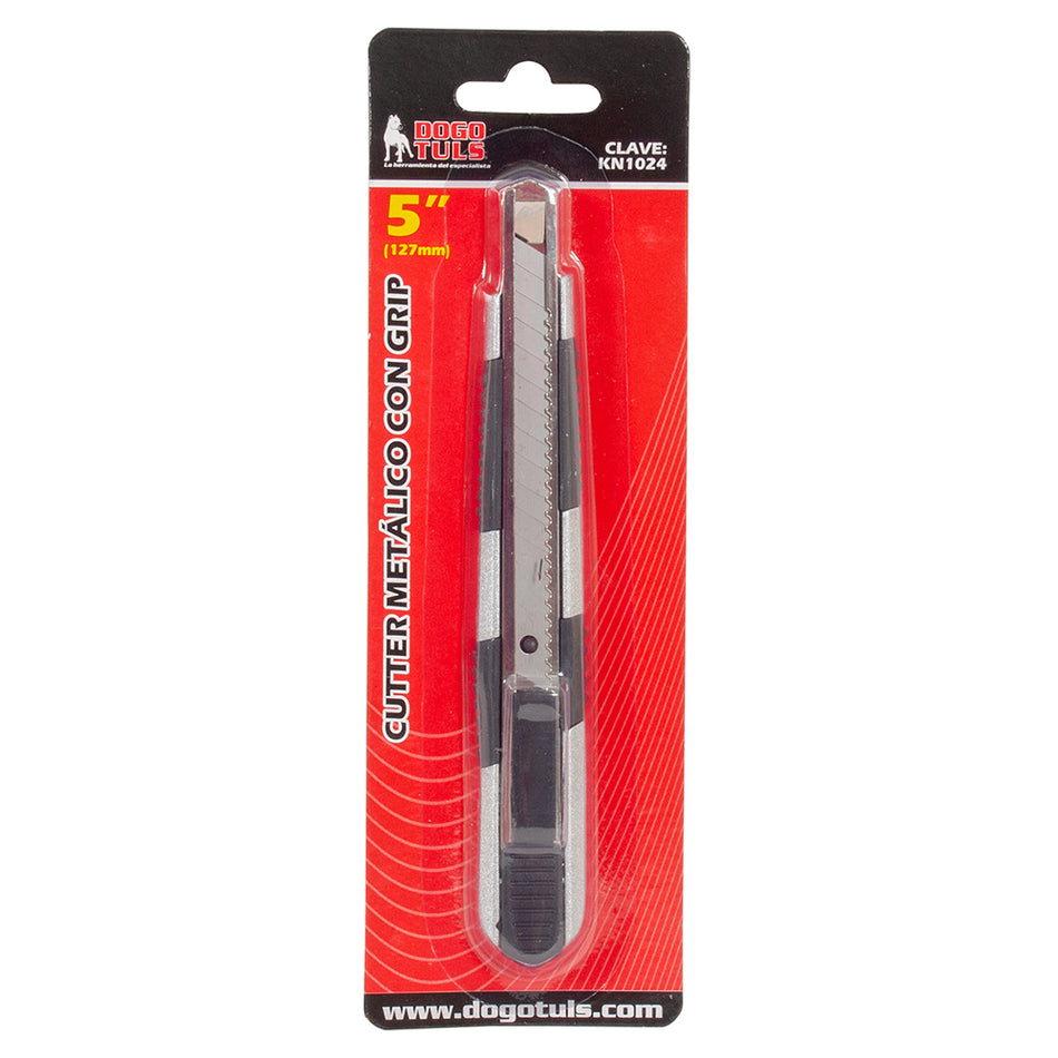NAVAJA CUTTER METALICO 5" GUIA Y GRIP DOGOTULS KN1024