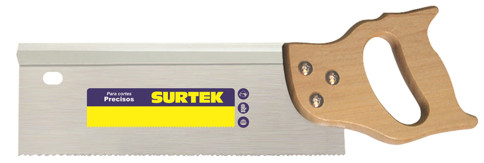 Serrucho con mango de madera de costilla de 14" Surtek 120228