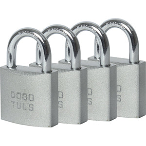 CANDADO JGO 4PZ HIERRO 38MM GANCHO CORTO DOGOTULS SH9018