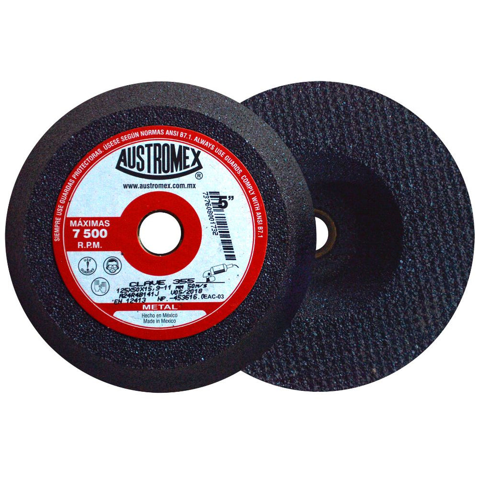 Copa abrasiva para desbaste de cordones