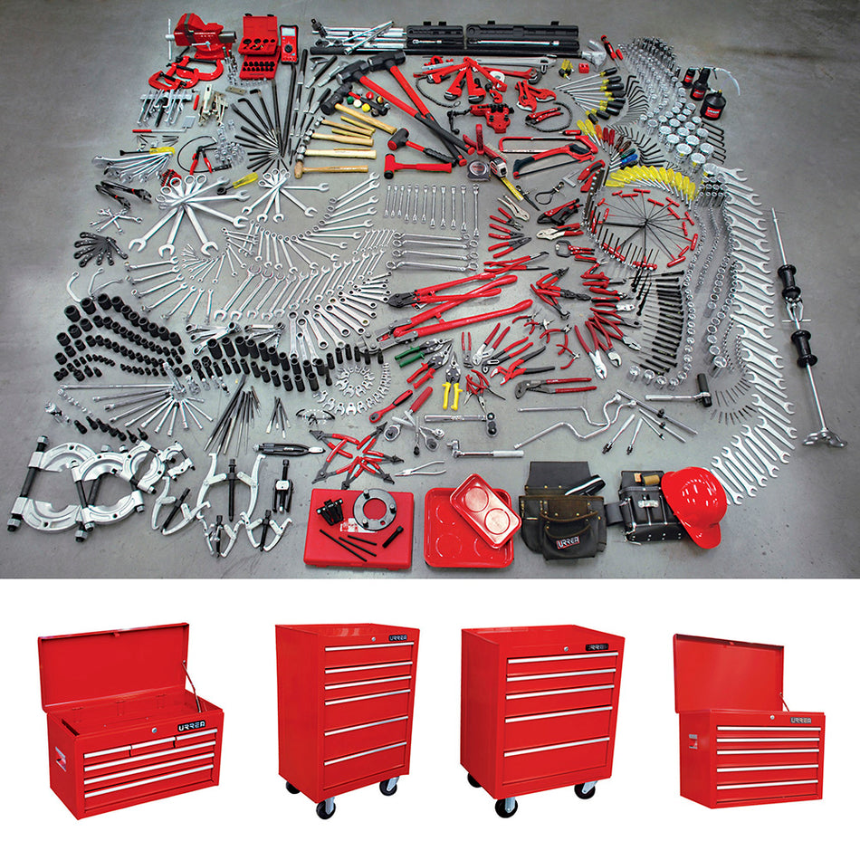 Juego maestro industrial combinado 937 piezas, con gabinetes EX27M5, EX27M6, EX27S6 Urrea 99820