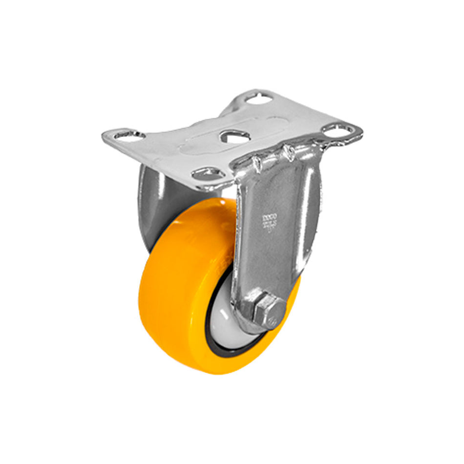 RODAJA PU AMARILLO CROMADA FIJA 3", DOGO DOGOTULS ZF5281
