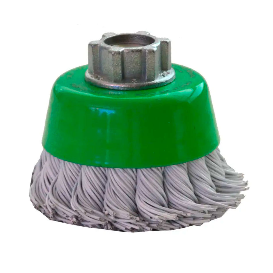 Cepillo tipo copa trenzado plastificado