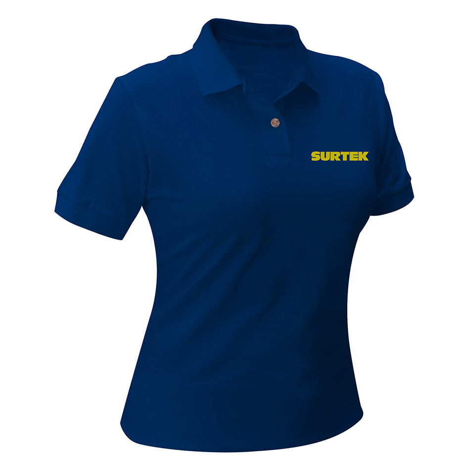 Playera tipo polo para dama color azul talla M Surtek SPODZM