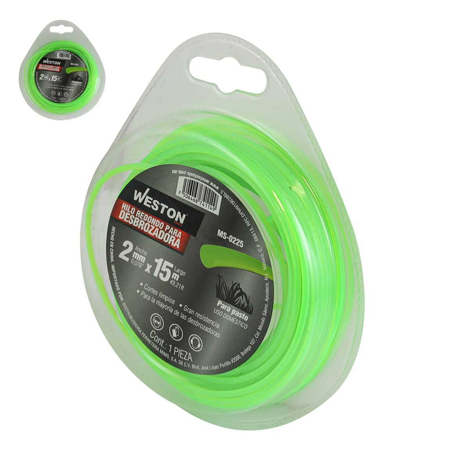 HILO REDONDO P/DESBROZADORA EN BLISTER 2