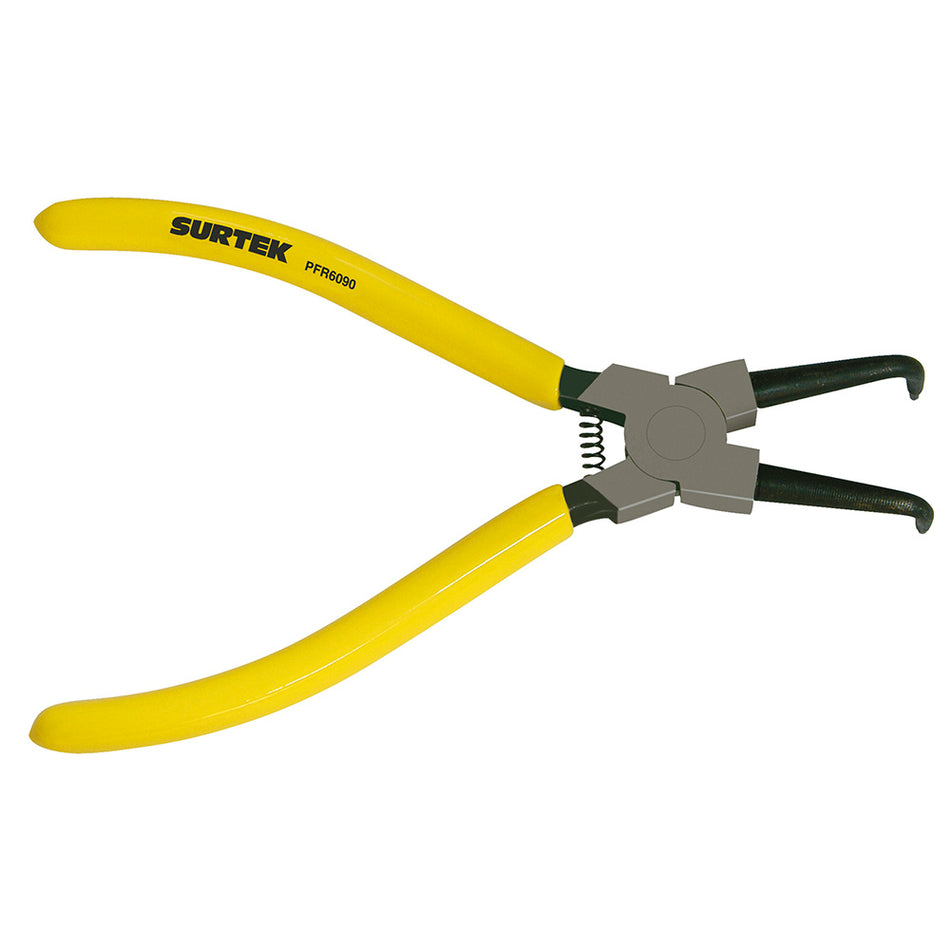 Pinza para anillos de retención fijas interno 1.8 mm ángulo de 90° doble mango de vinil Surtek PFR6090