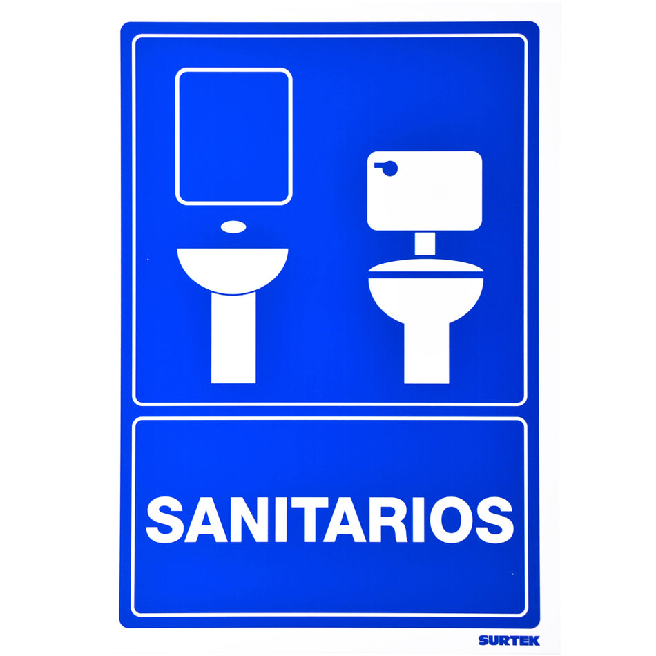 Señal "Sanitarios" Surtek SES24