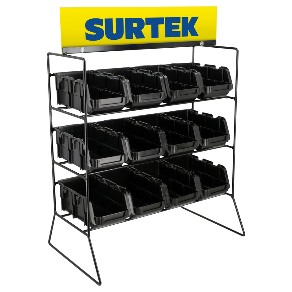 Rcak despachador de mostrador para tornillería, 12 gavetas plásticas Surtek RTORG1