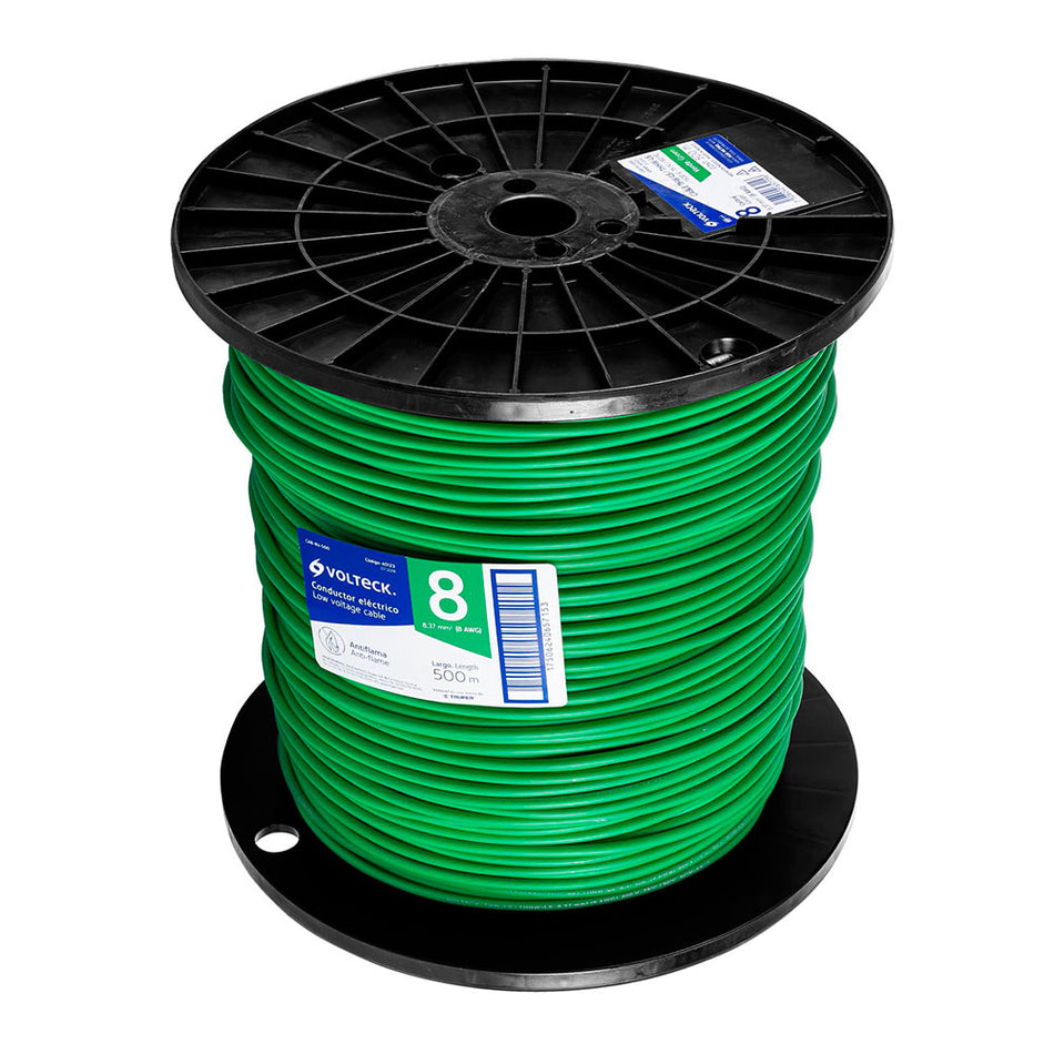 Metro de cable THHW-LS 8 AWG verde en ca