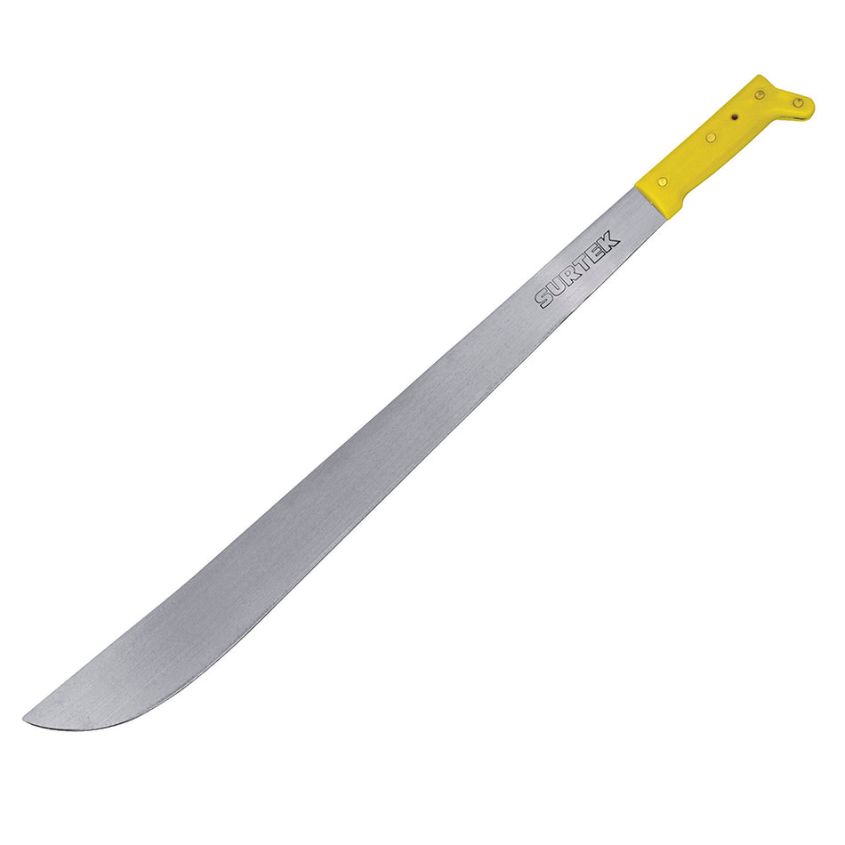 Machete laminado con mango amarillo recto 20" Surtek 130504
