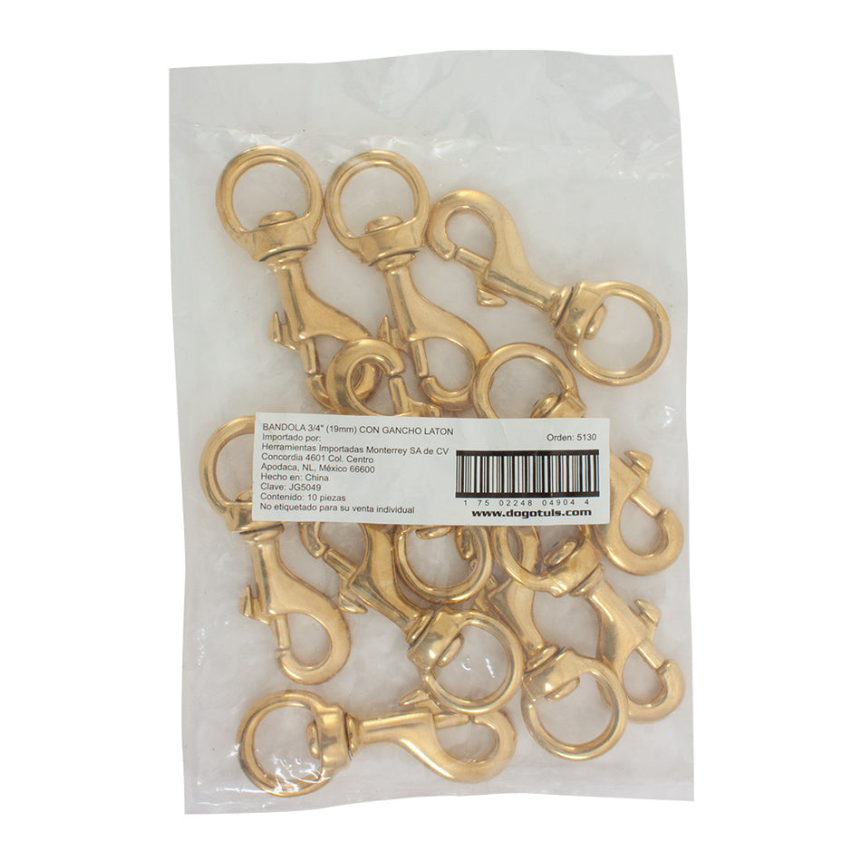 BANDOLA 1" CON GANCHO LATON SOLIDO DOGOTULS JG5050