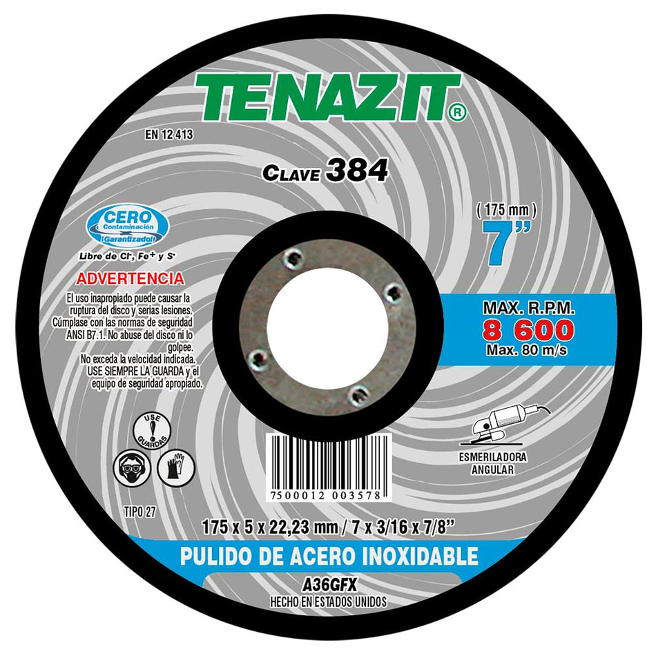Disco abrasivo de 175 x 5 x 22.23 mm par