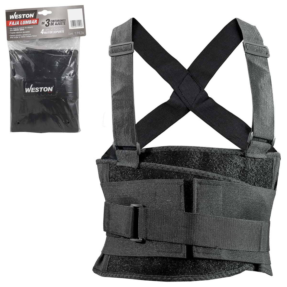 FAJA LUMBAR D/3 CINTURONES T/G, WESTON