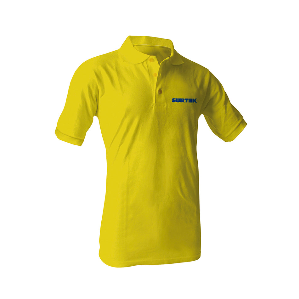 Playera tipo polo para caballero color amarillo talla XL Surtek STKPOAX