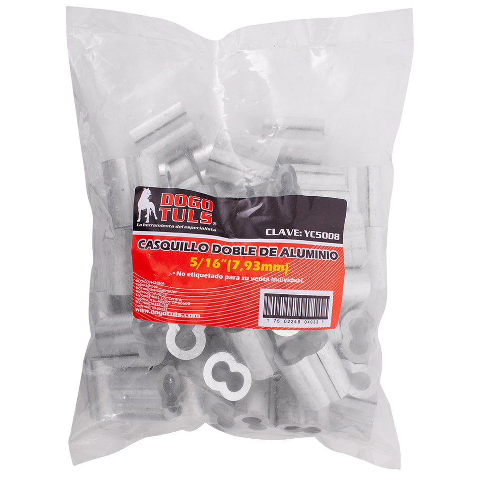CASQUILLO ALUMINIO DOBLE 5/16" DOGOTULS YC5008