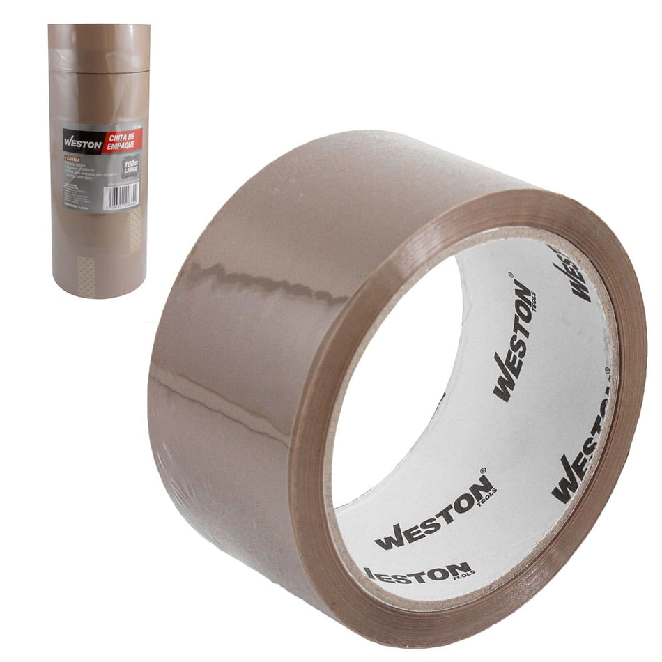 CINTA DE EMPAQUE CANELA 48mm X 100M (Pre