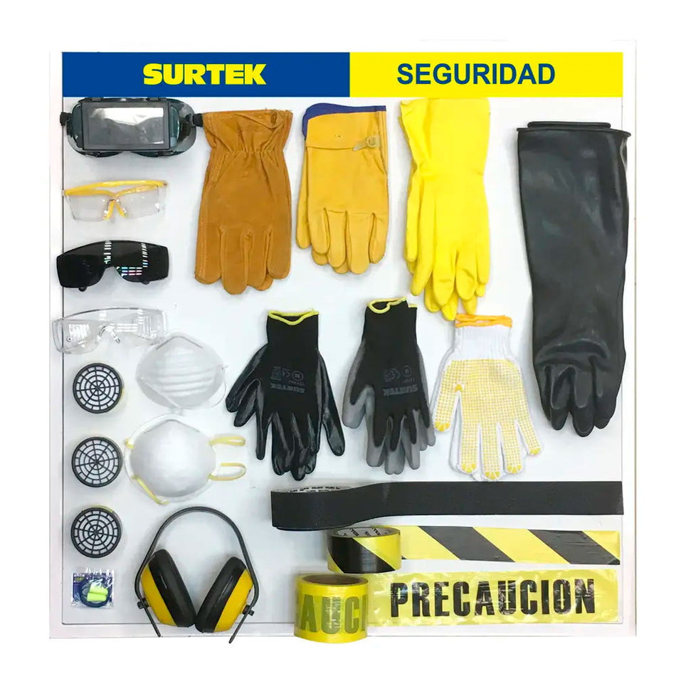 Tabla exhibidora de herramienta para equipo de seguridad 80 x 80 cm, 2 piezas Surtek TSEGU2