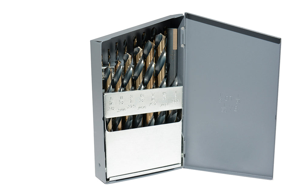 Juego de brocas premium de acero de alta velocidad zanco 3 planos, 15 piezas Urrea H5115