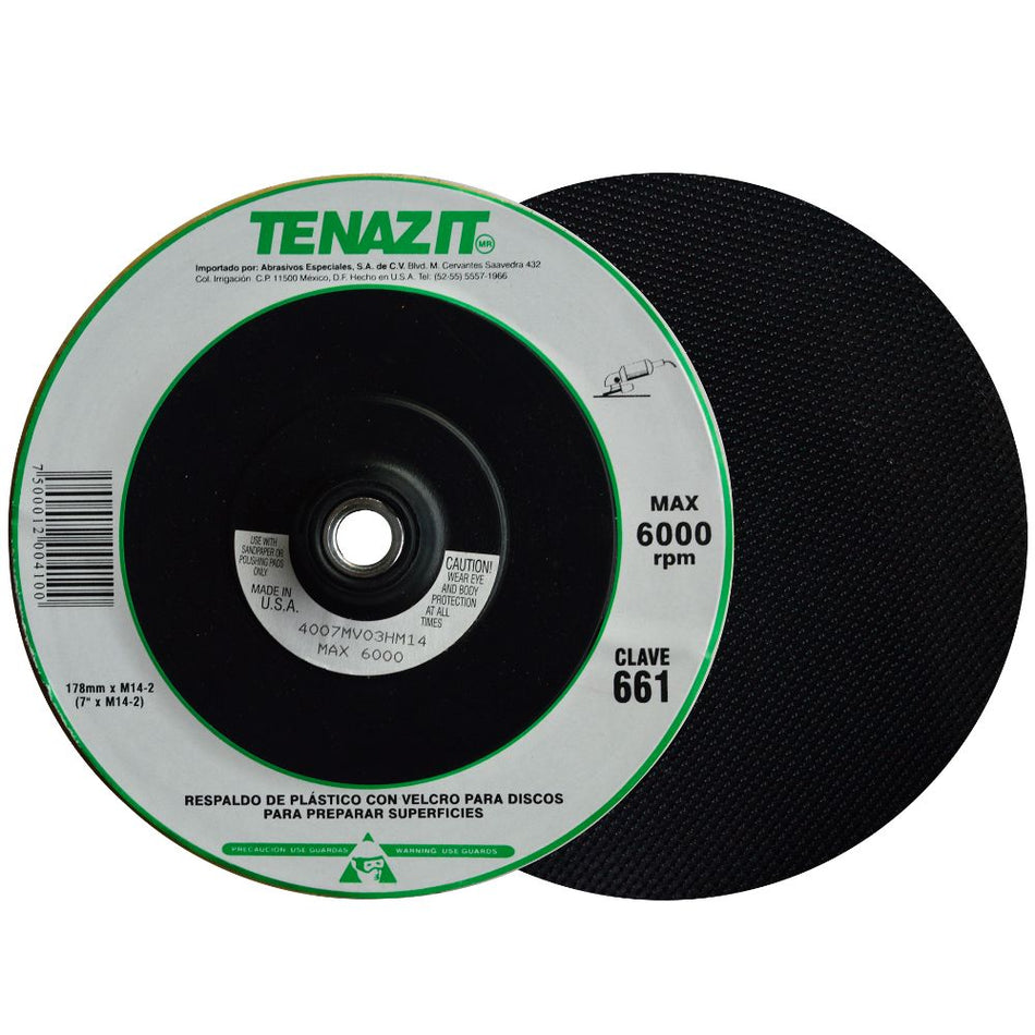Respaldo para montar discos de fibra de