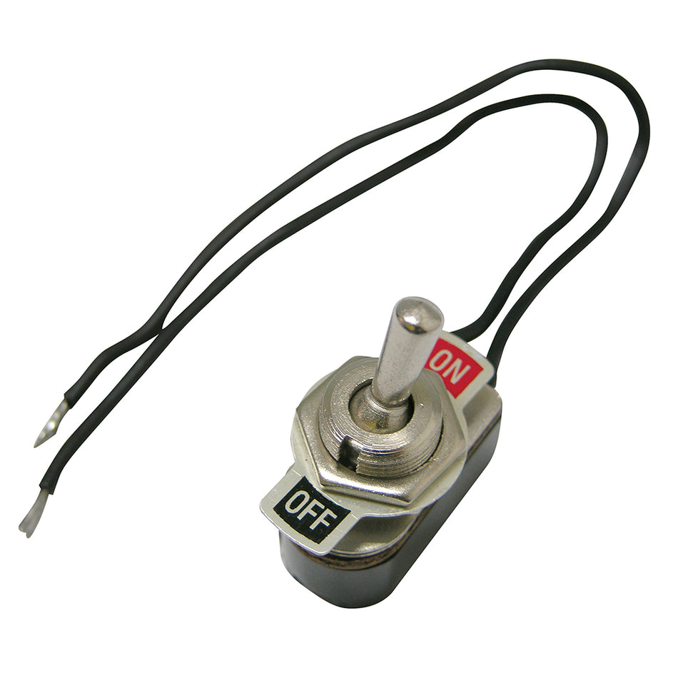 Apagador de palanca metal con cable de 14 cm 6 A, color blanco Surtek 136555