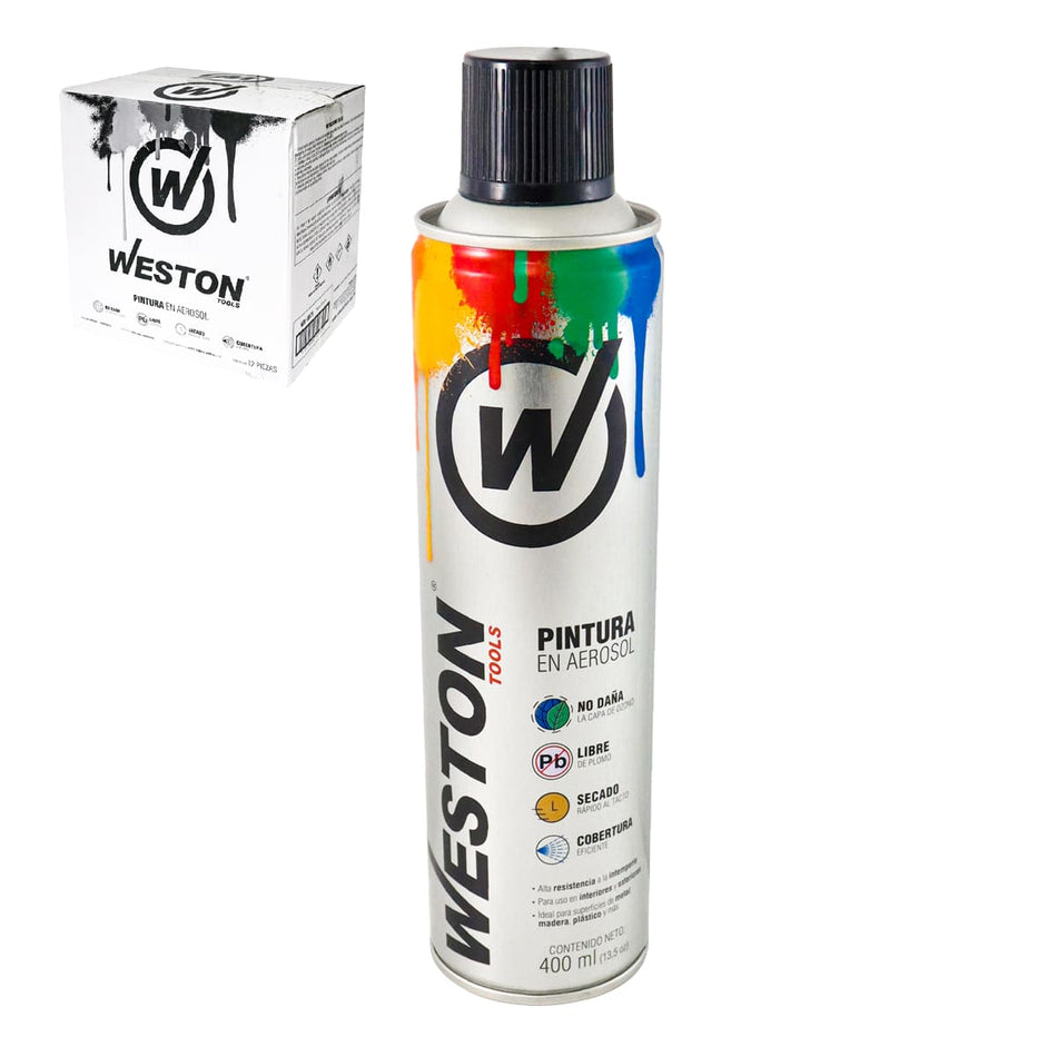 PINTURA AEROSOL NEGRO BRILLANTE 400ml (P