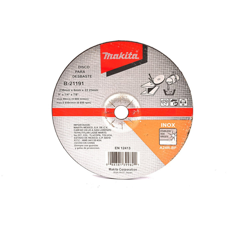 DISCO ABRASIVO 9" DESBASTE DE METAL "ALT