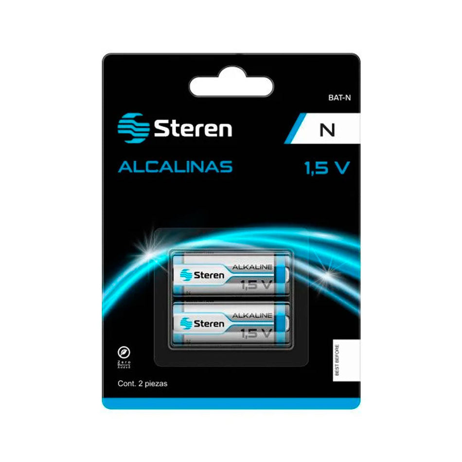 PAQUETE 2 PILAS ALCALINA TIPO N STEREN BAT-N