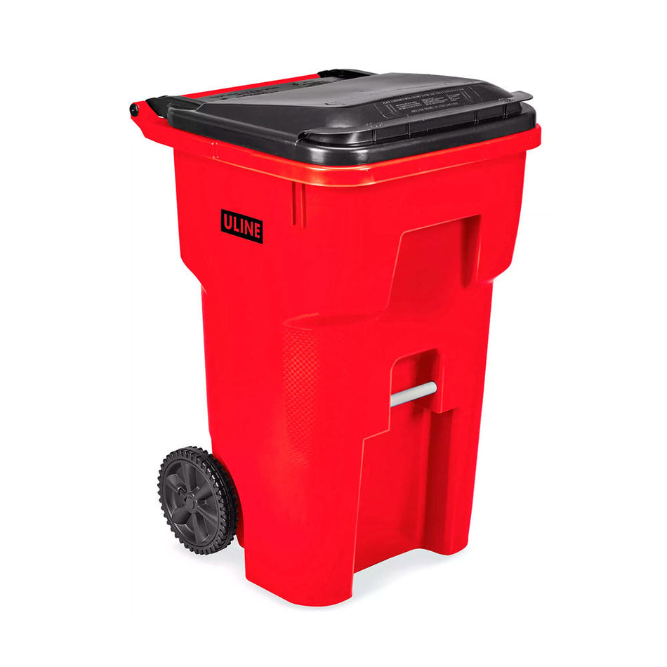 BOTE DE BASURA CON LLANTAS - 65 GALONES ULINE H-7937R