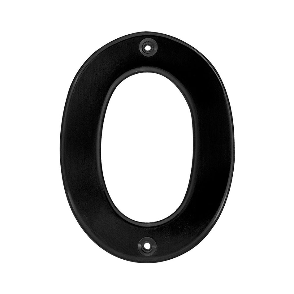 Número 0 bold 4" negro, LOCK L60N
