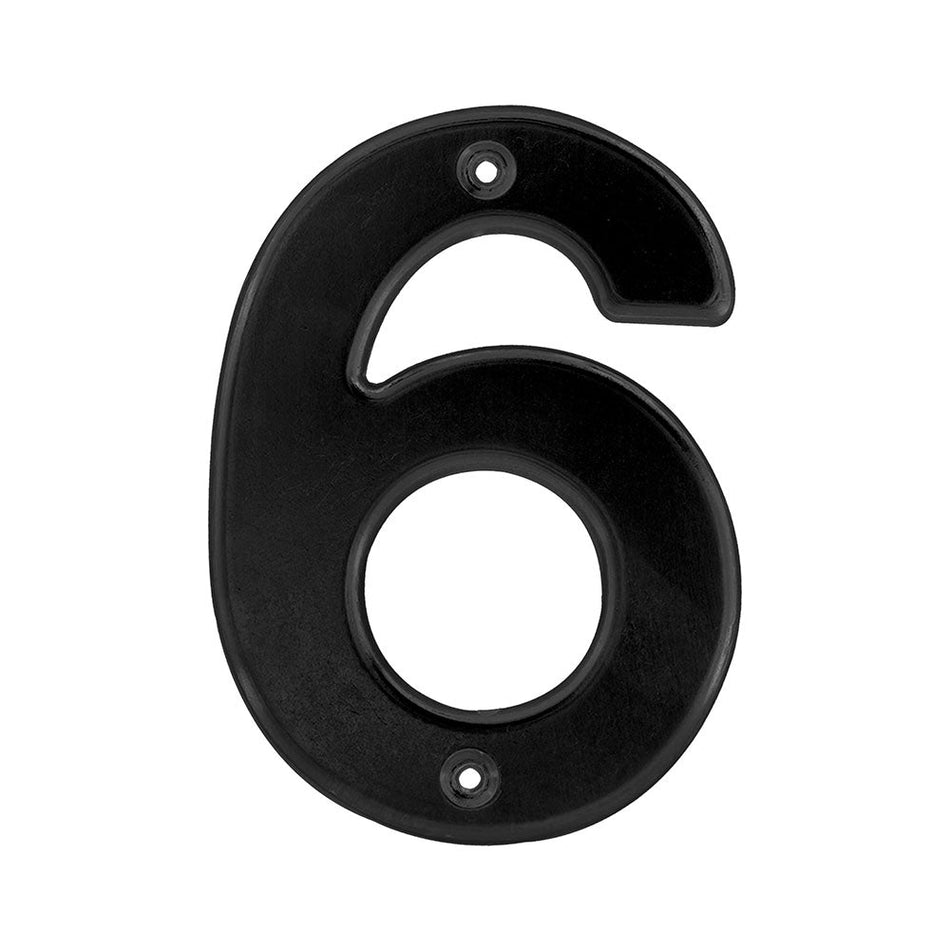 Número 6 bold 4" negro, LOCK L66N