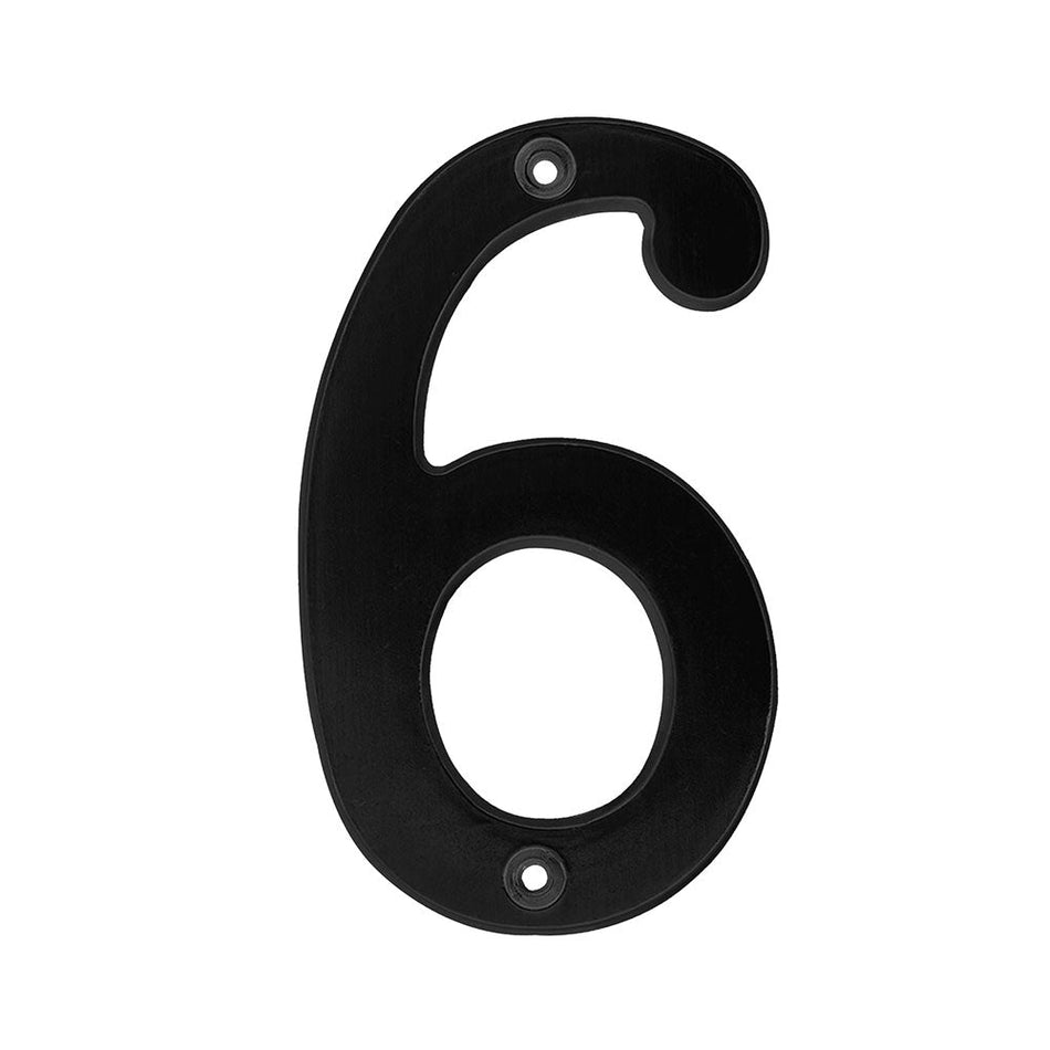 Número 6 slim 4" negro, LOCK L686N