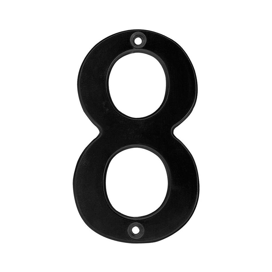 Número 8 slim 4" negro, LOCK L688N