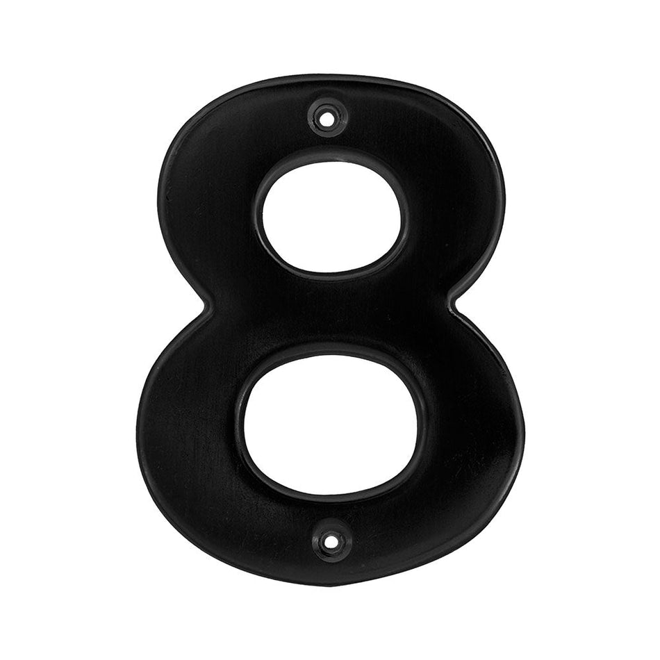 Número 8 bold 4" negro, LOCK L68N