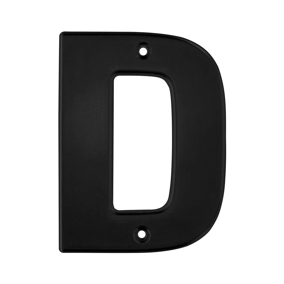 Letra D bold 4" negro, LOCK L7DN